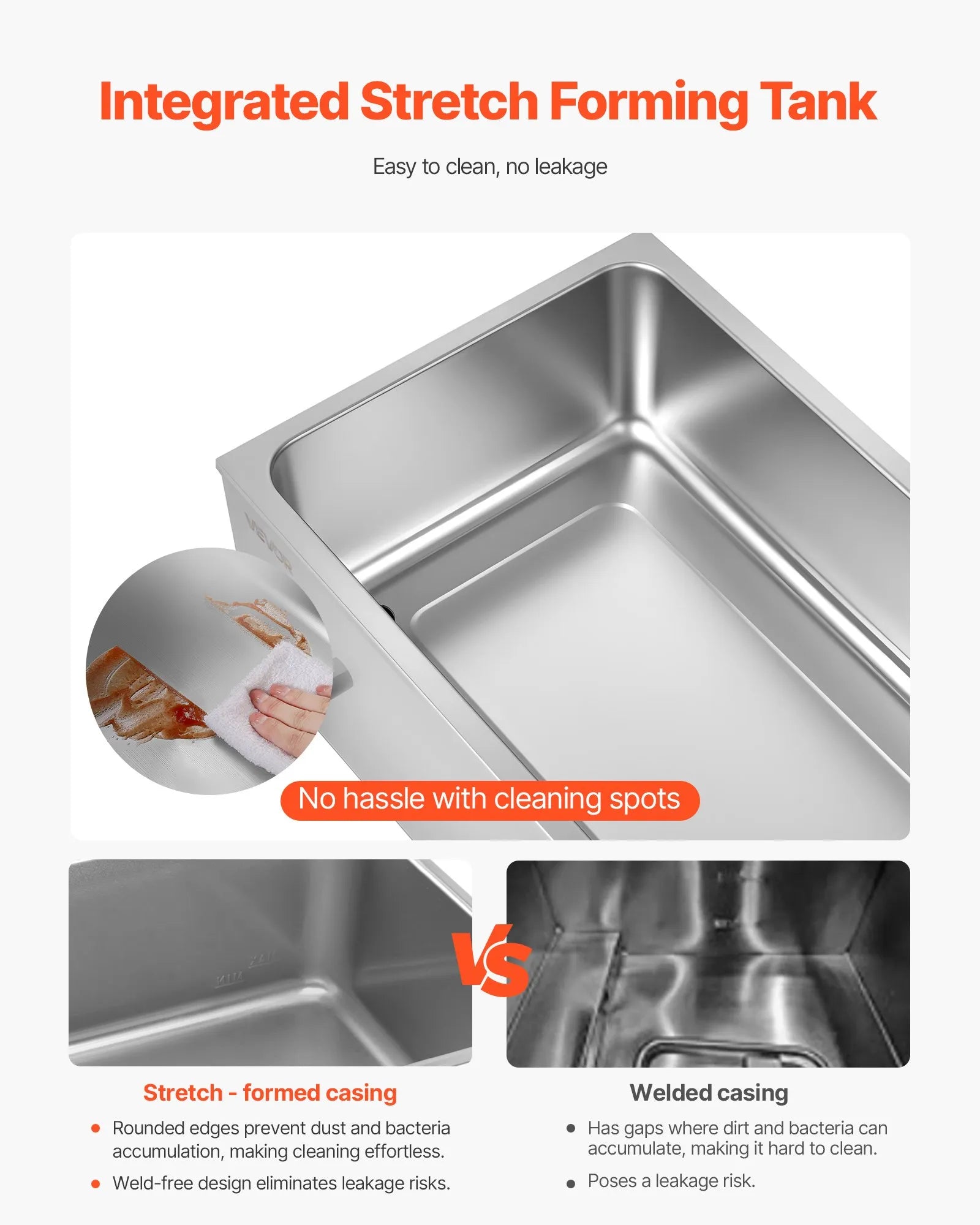 VEVOR Commercial Electric Food Warmer 4-Pan Countertop Buffet 15.9QT Bain Marie