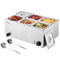 VEVOR Commercial Electric Food Warmer 6-Pan Countertop Buffet 14.3QT Bain Marie