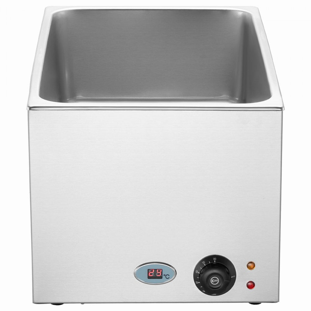 VEVOR Commercial Electric Food Warmer Countertop Buffet 19Qt 1200W Bain Marie 