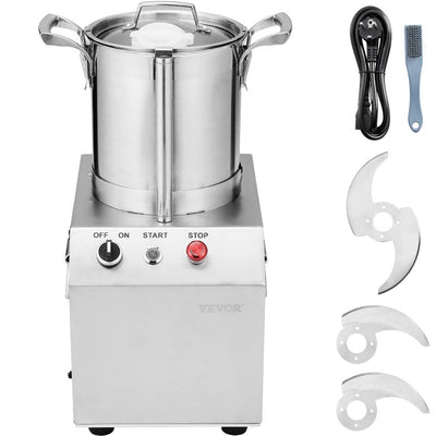 VEVOR Food Processor Vegetable Chopper 4.3Qt Food-Grade Stainless Steel Blender 