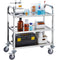 VEVOR Stainless Steel Cart, 3 Layers Lab Utility Cart 400 lbs Weight Capacity, Medical Cart with Lockable Universal Wheels, for Lab, Clinic, Kitchen, Salon