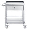 VEVOR Medical Cart, 2-Layer Stainless Steel Cart 220 lbs Weight Capacity, Lab Utility Cart with 360° Silent Wheels and a Drawer for Lab, Clinic, Kitchen, Salon