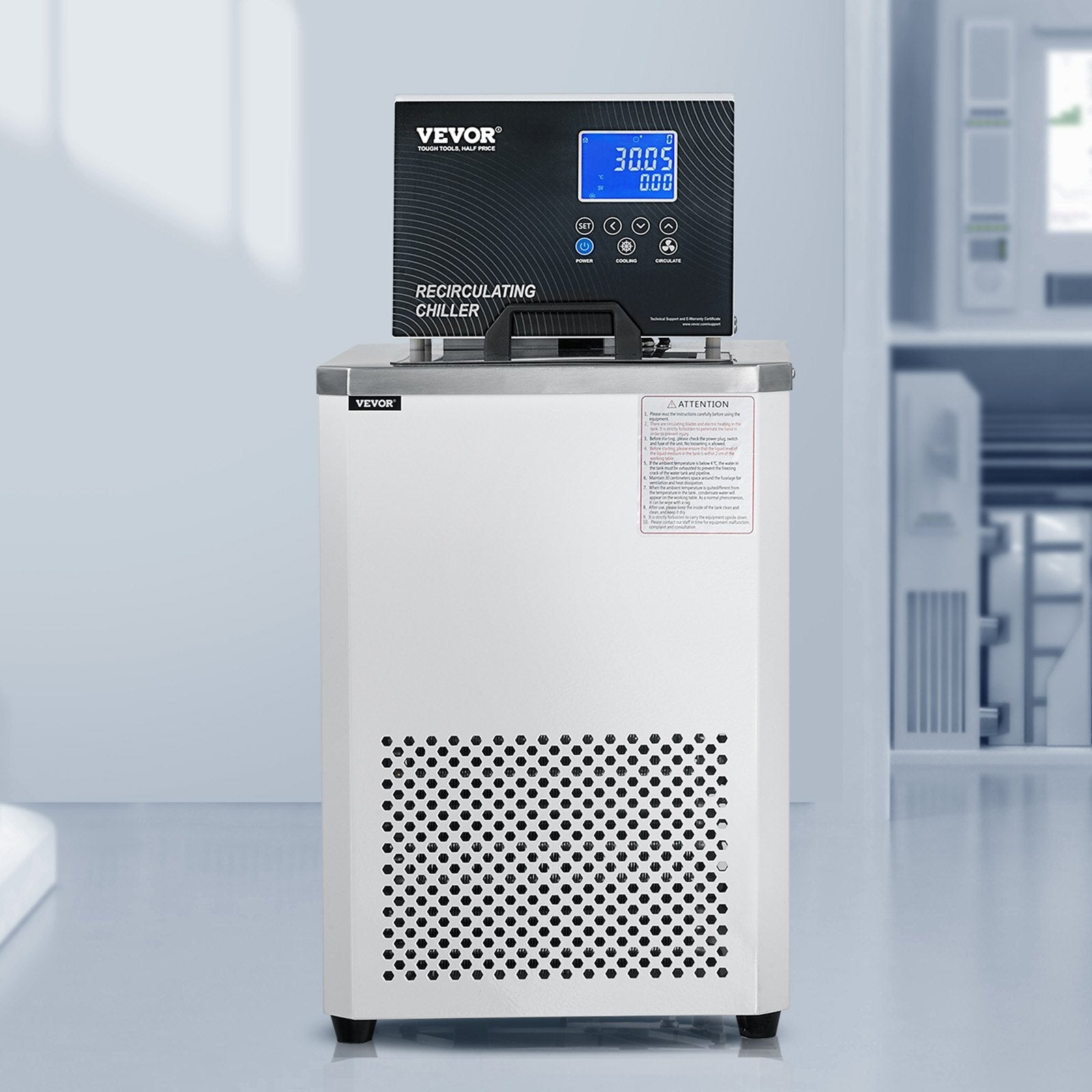 VEVOR Laboratory Chiller Circulator 6L Lab Recirculating Chiller 23°F-212°F 