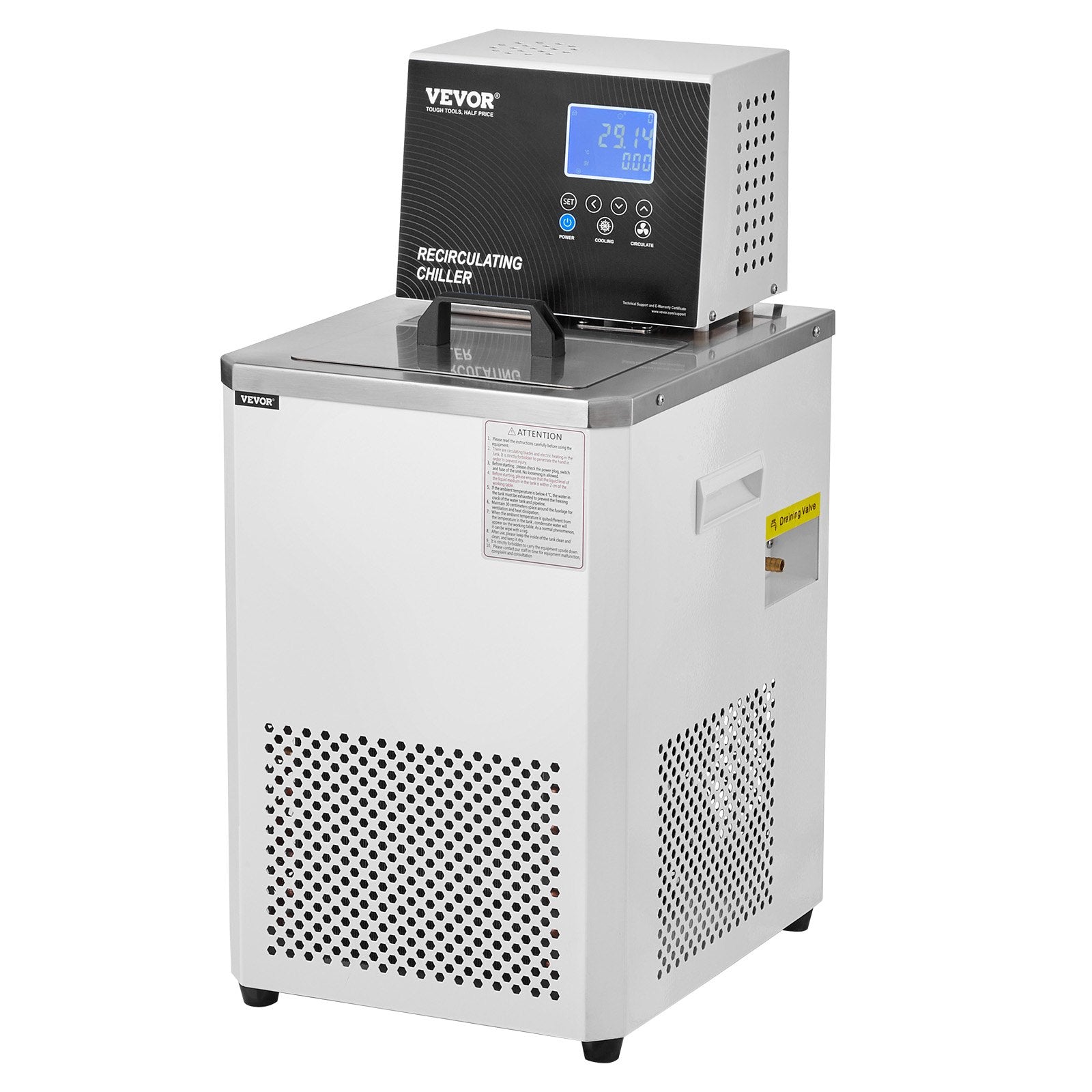 VEVOR Laboratory Chiller Circulator 6L Lab Recirculating Chiller 23°F-212°F 