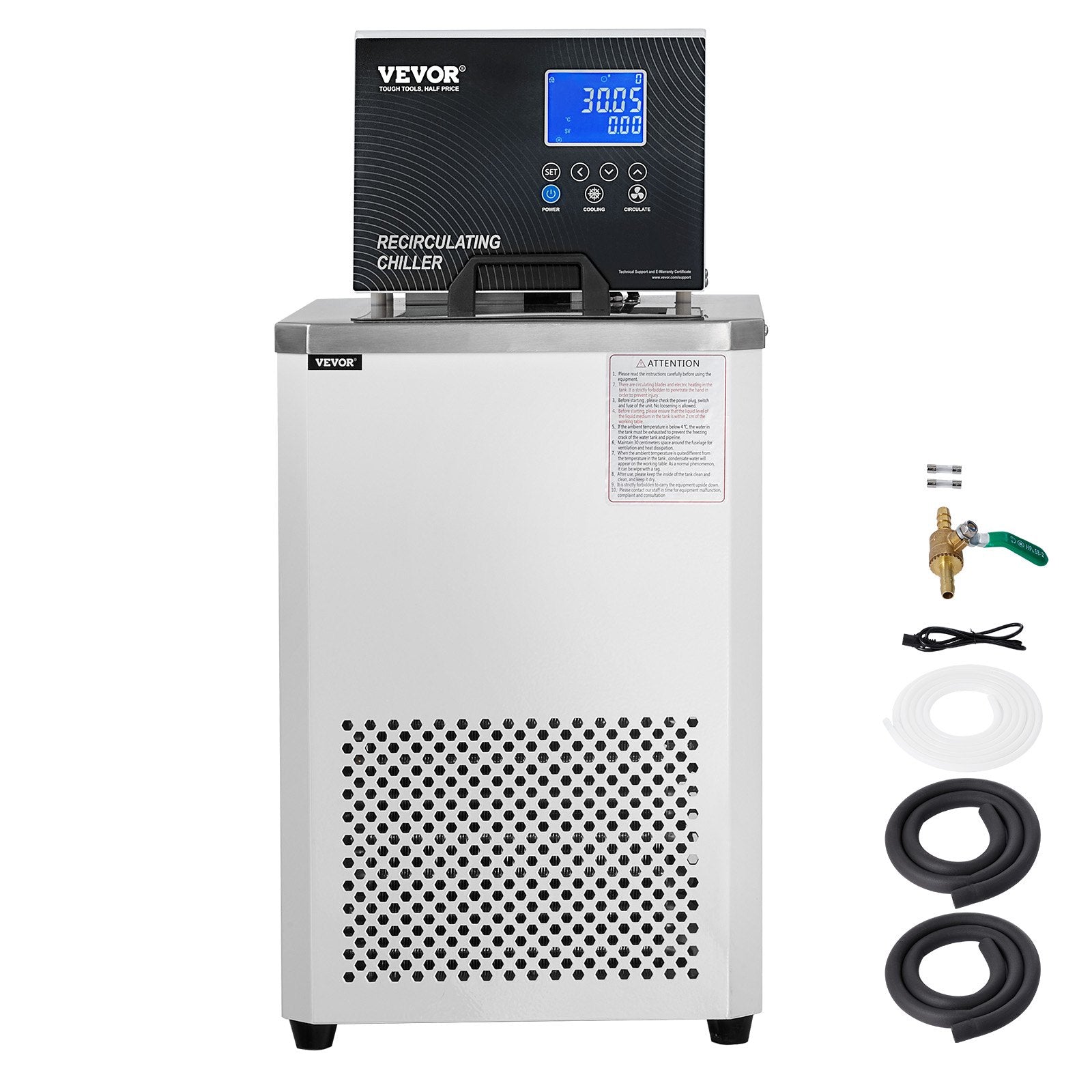 VEVOR Laboratory Chiller Circulator 6L Lab Recirculating Chiller 23°F-212°F 