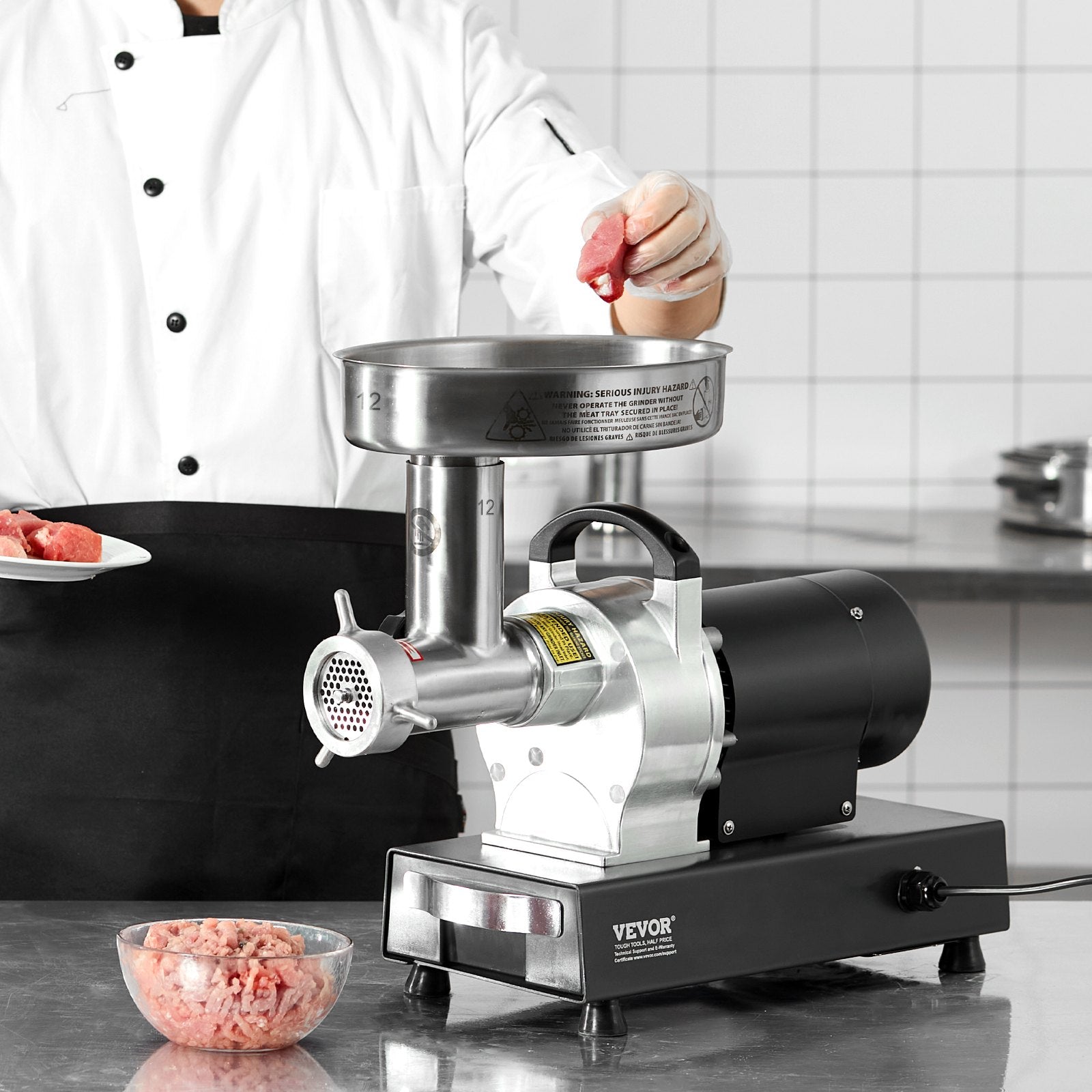 VEVOR Commercial Electric Meat Grinder 9 Lbs/Min Sausage Stuffer Maker Kitchen 