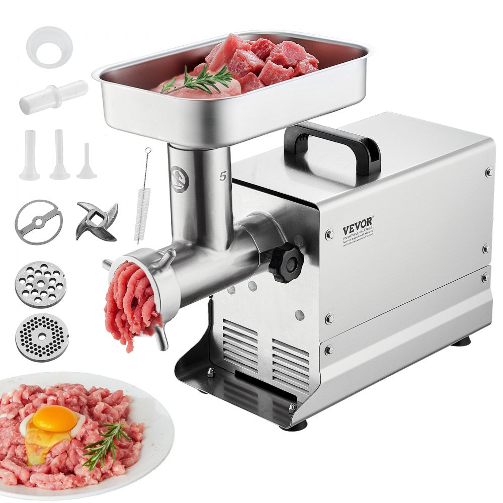 VEVOR Commercial Electric Meat Grinder 5 Lbs/Min Sausage Stuffer Maker Kitchen 