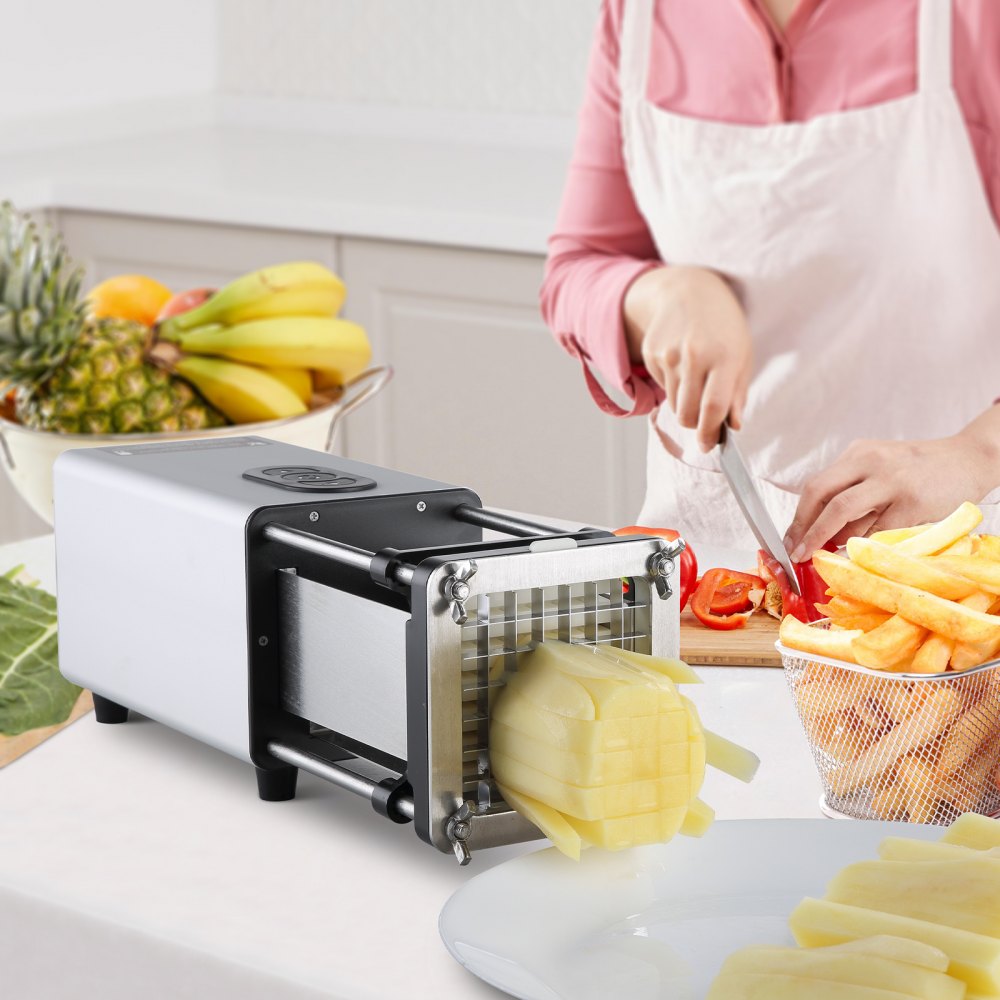 VEVOR Electric French Fry Cutter Stainless Steel Potato Vegetable Slicer Chopper 