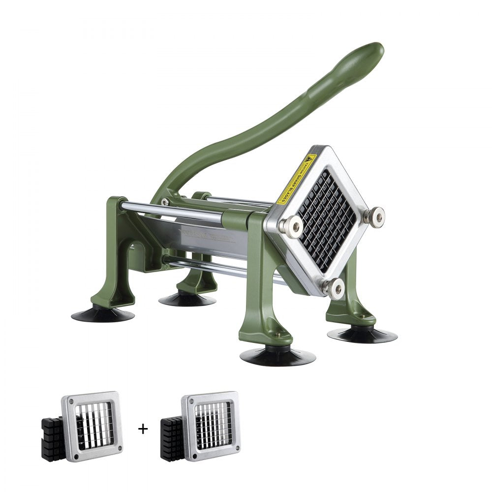 VEVOR French Fry Cutter Stainless Steel Potato Vegetable Slicer Chopper 2 Blades 