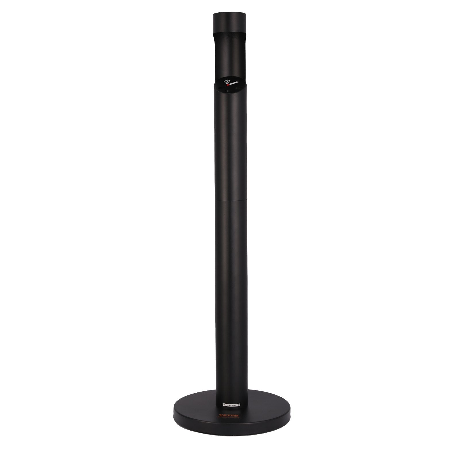 VEVOR Cigarette Butt Receptacle Freestand Outdoor Cylinder Butt Disposal Black 
