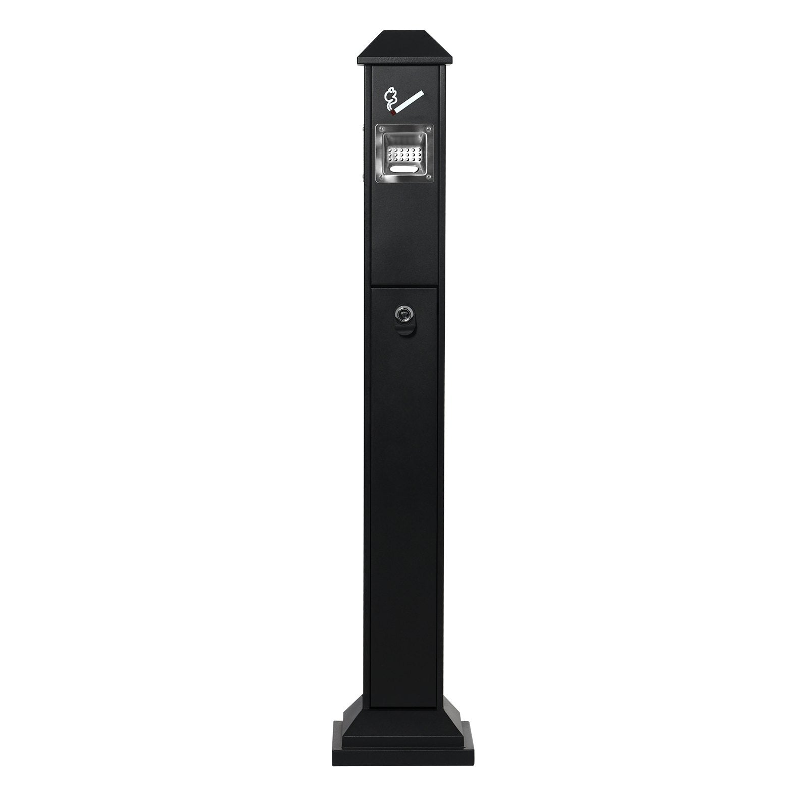 VEVOR Cigarette Butt Receptacle with 4 Disposal Openings Butt Disposal Black 