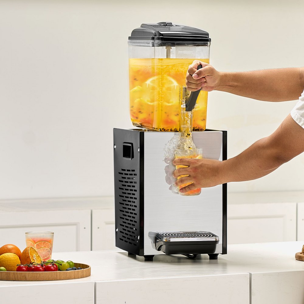 VEVOR Commercial Beverage Dispenser 12L Cold Juice Ice Drink Dispenser for Party 