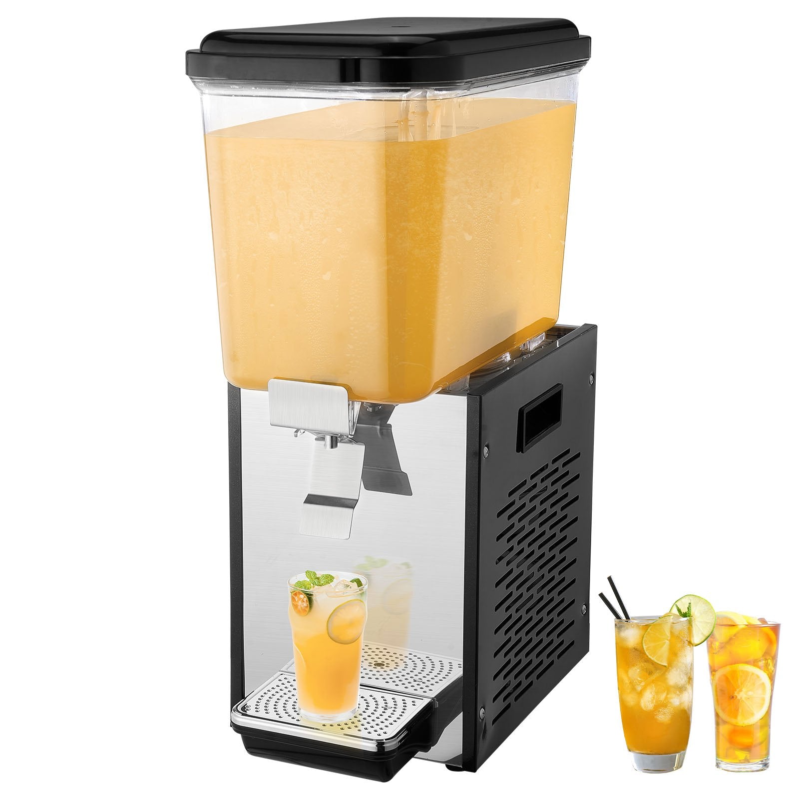 VEVOR Commercial Beverage Dispenser 18L Cold Juice Ice Drink Dispenser for Party 