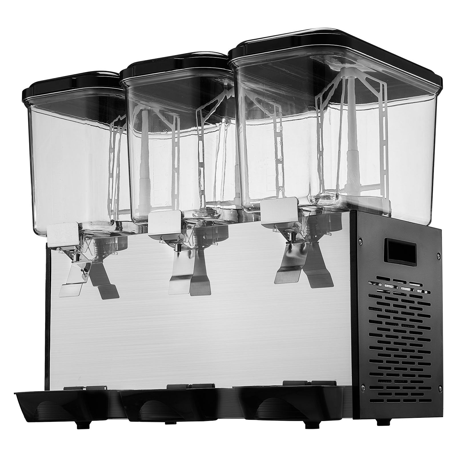 VEVOR Commercial Beverage Dispenser 18L x 3 Tanks Cold Juice Ice Drink Dispenser 