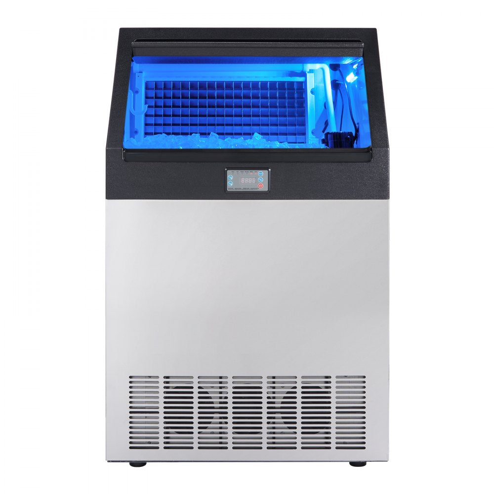 VEVOR Commercial Ice Maker, 265lbs/24H, Ice Maker Machine, 126 Ice Cubes in 12-15 Minutes, Freestanding Cabinet Ice Maker with 88lbs Storage Capacity LED Digital Display, for Home Office Restaurant 