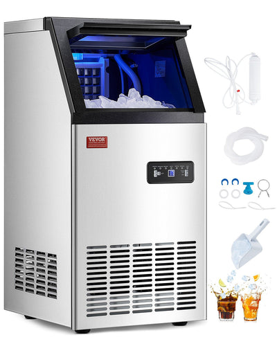 VEVOR Commercial Ice Maker Freestanding Cabinet Machine 80lbs/24H 36 Ice Cubes 