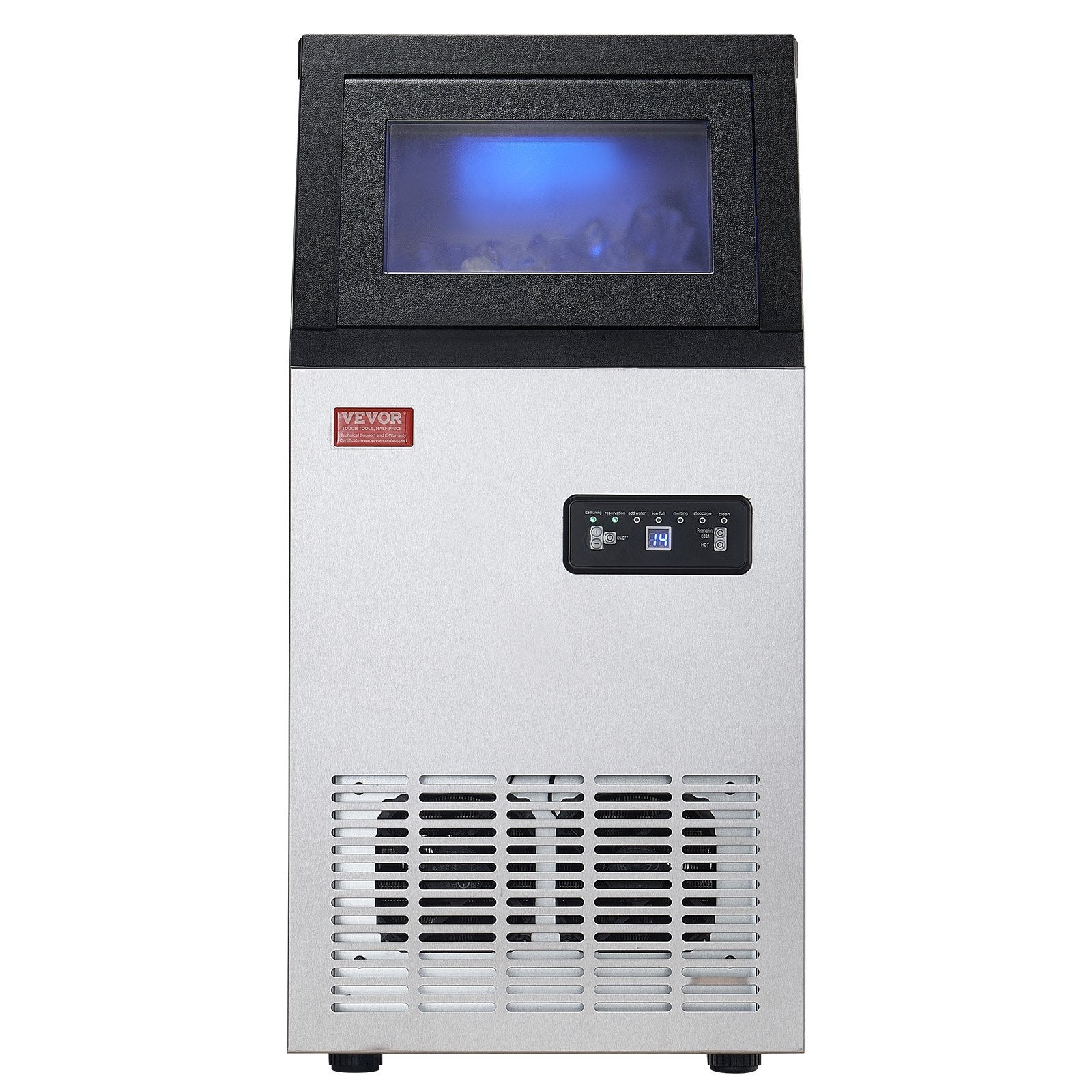 VEVOR Commercial Ice Maker Freestanding Cabinet Machine 80lbs/24H 36 Ice Cubes 