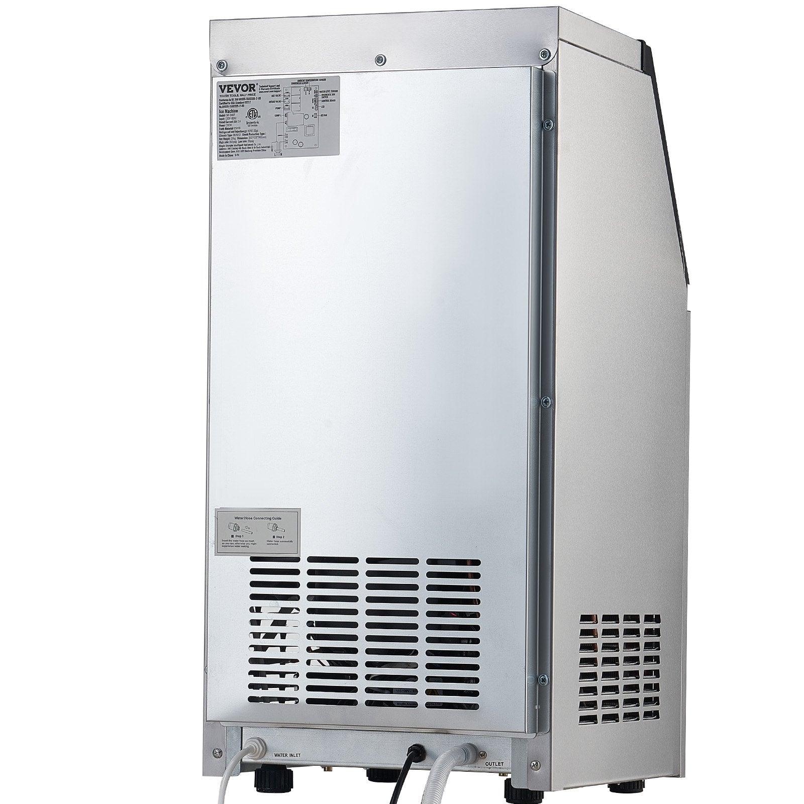 VEVOR Commercial Ice Maker Freestanding Cabinet Machine 80lbs/24H 36 Ice Cubes 