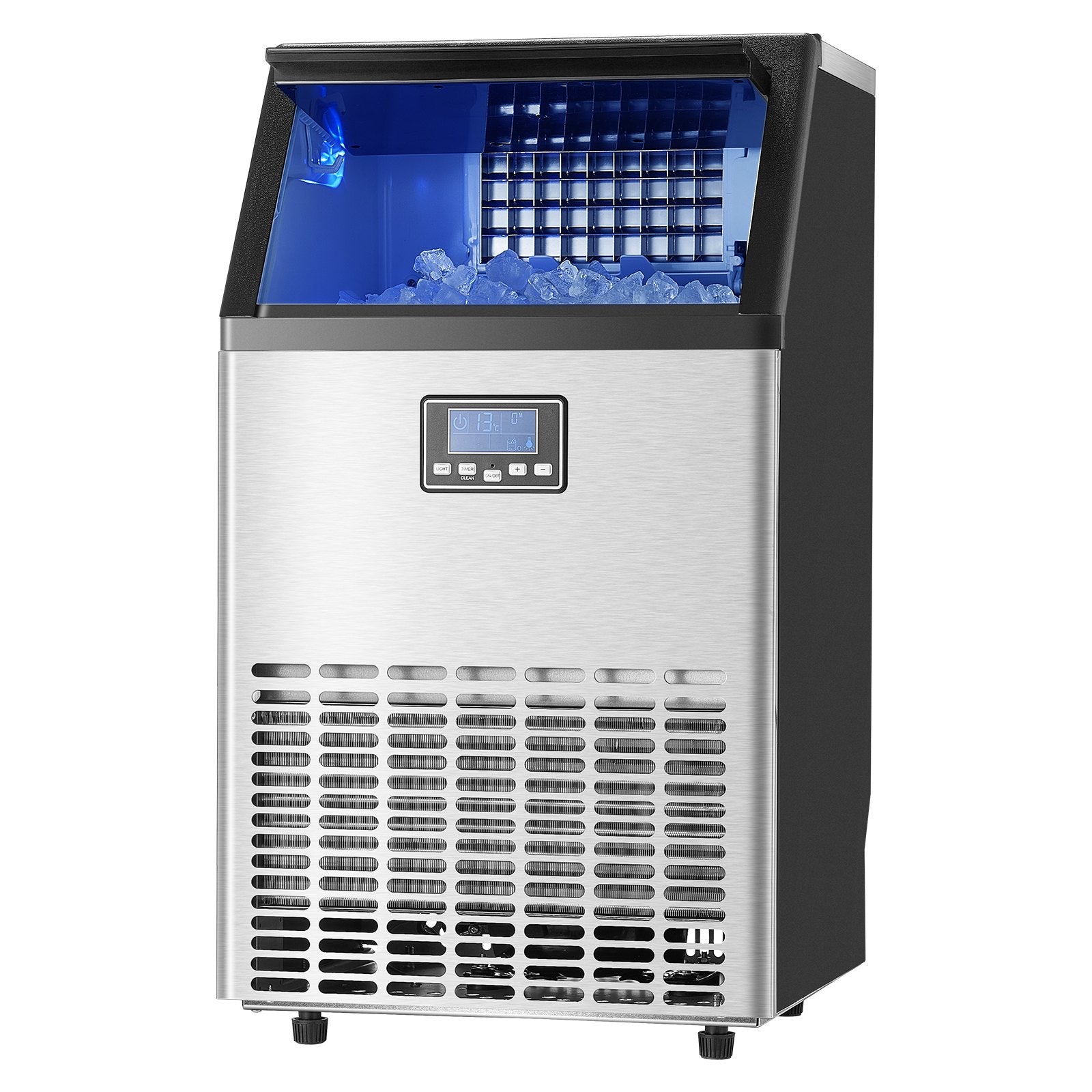 VEVOR Commercial Ice Maker Freestanding Cabinet Machine 100lbs/24H 45 Ice Cubes 