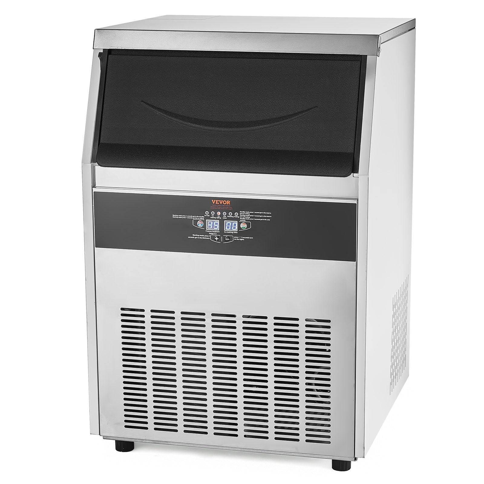 VEVOR Commercial Ice Maker Freestanding Cabinet Machine 160lbs/24H 80 Ice Cubes 