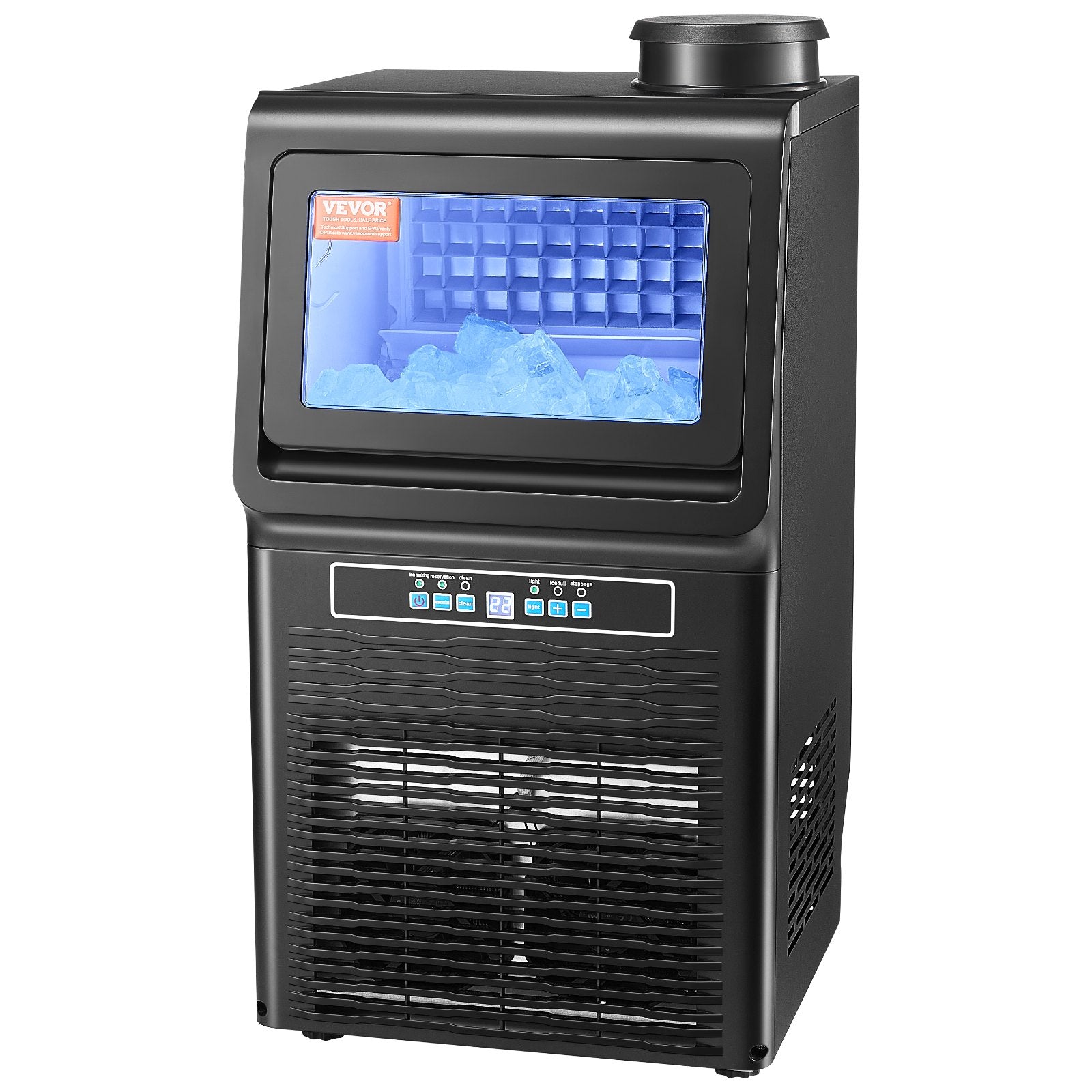 VEVOR Commercial Ice Maker Freestanding Cabinet Machine 70lbs/24H 36 Ice Cubes 