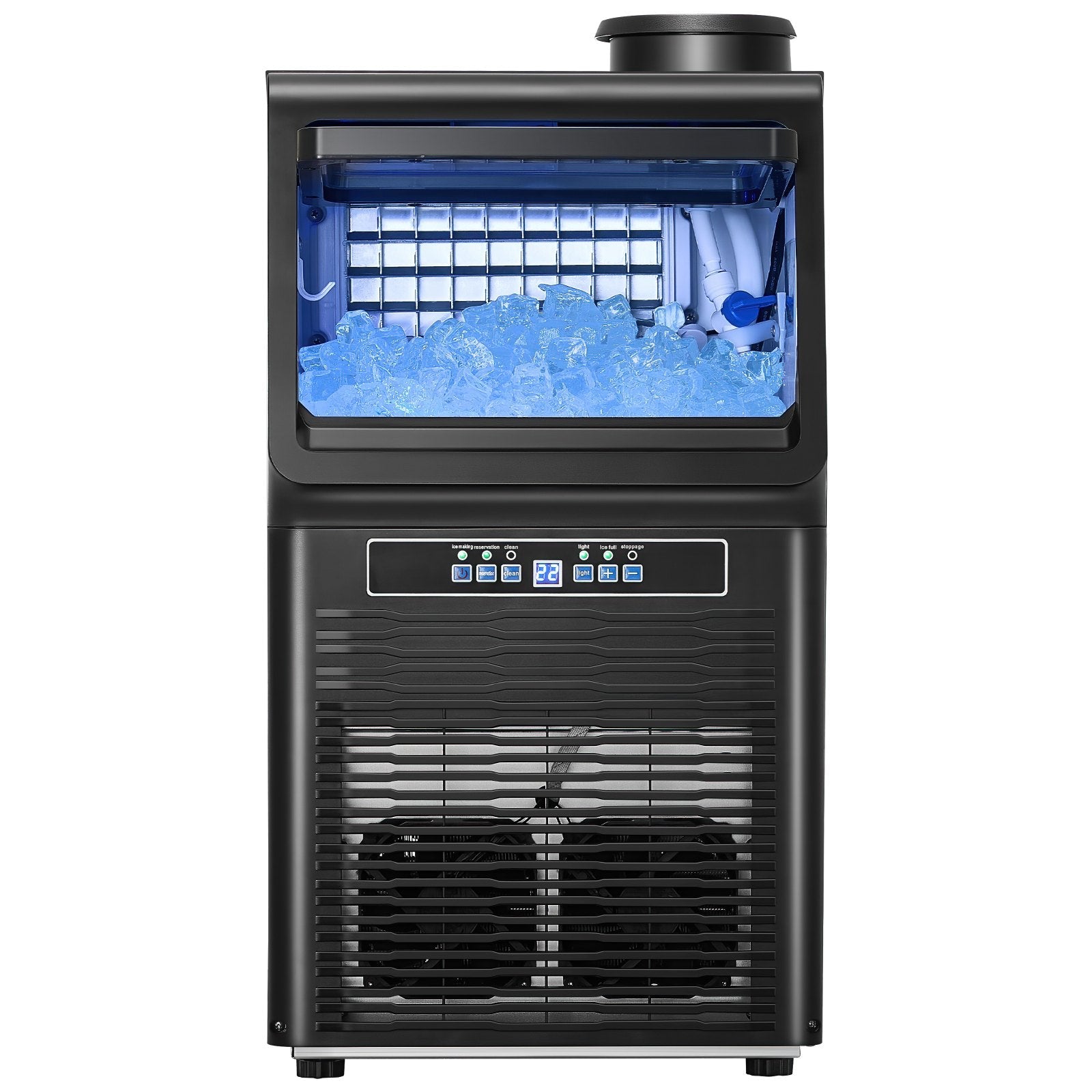 VEVOR Commercial Ice Maker Freestanding Cabinet Machine 70lbs/24H 36 Ice Cubes 