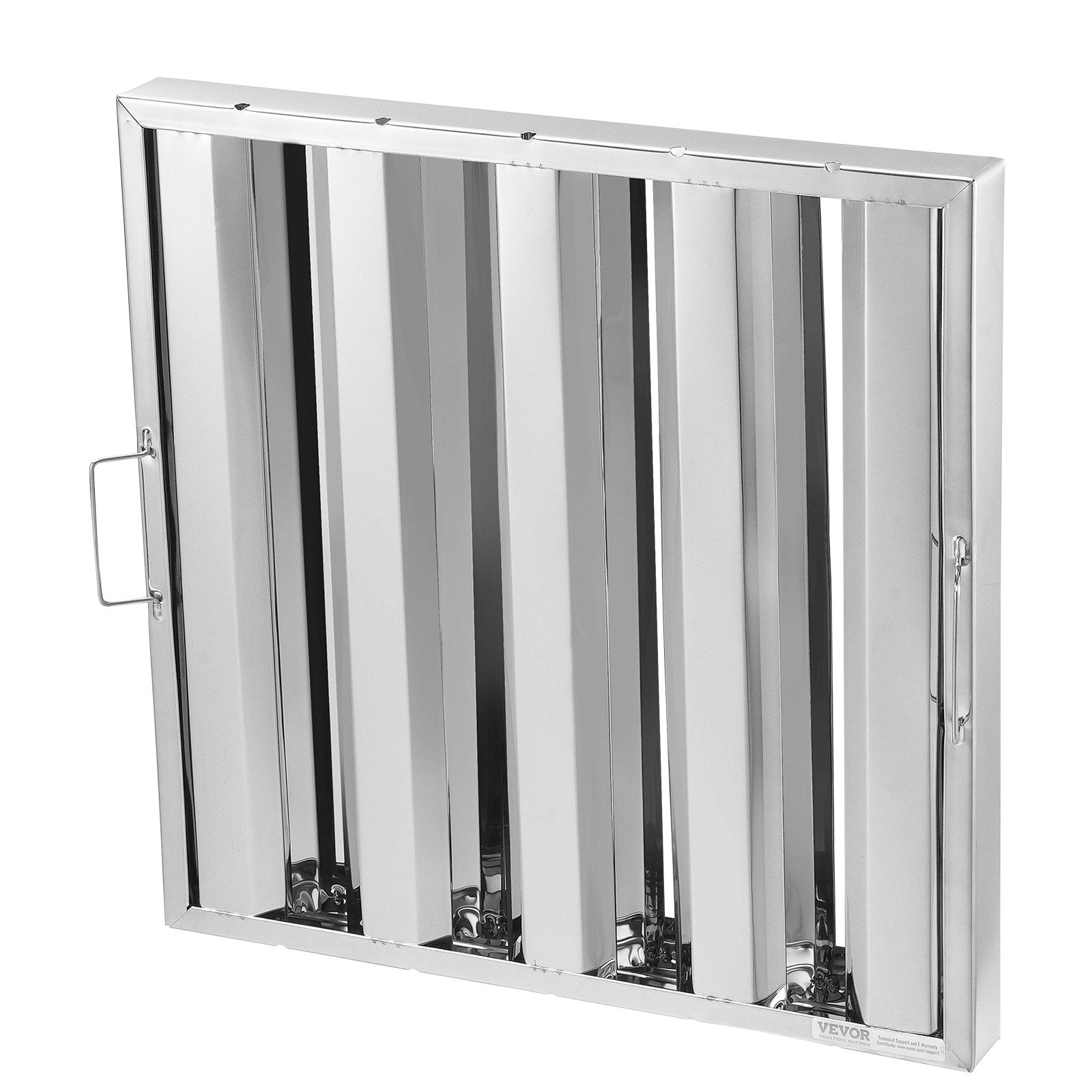 VEVOR 19.5Wx19.5H Inch Commercial Hood Filter Range Hood Baffle Stainless Steel 