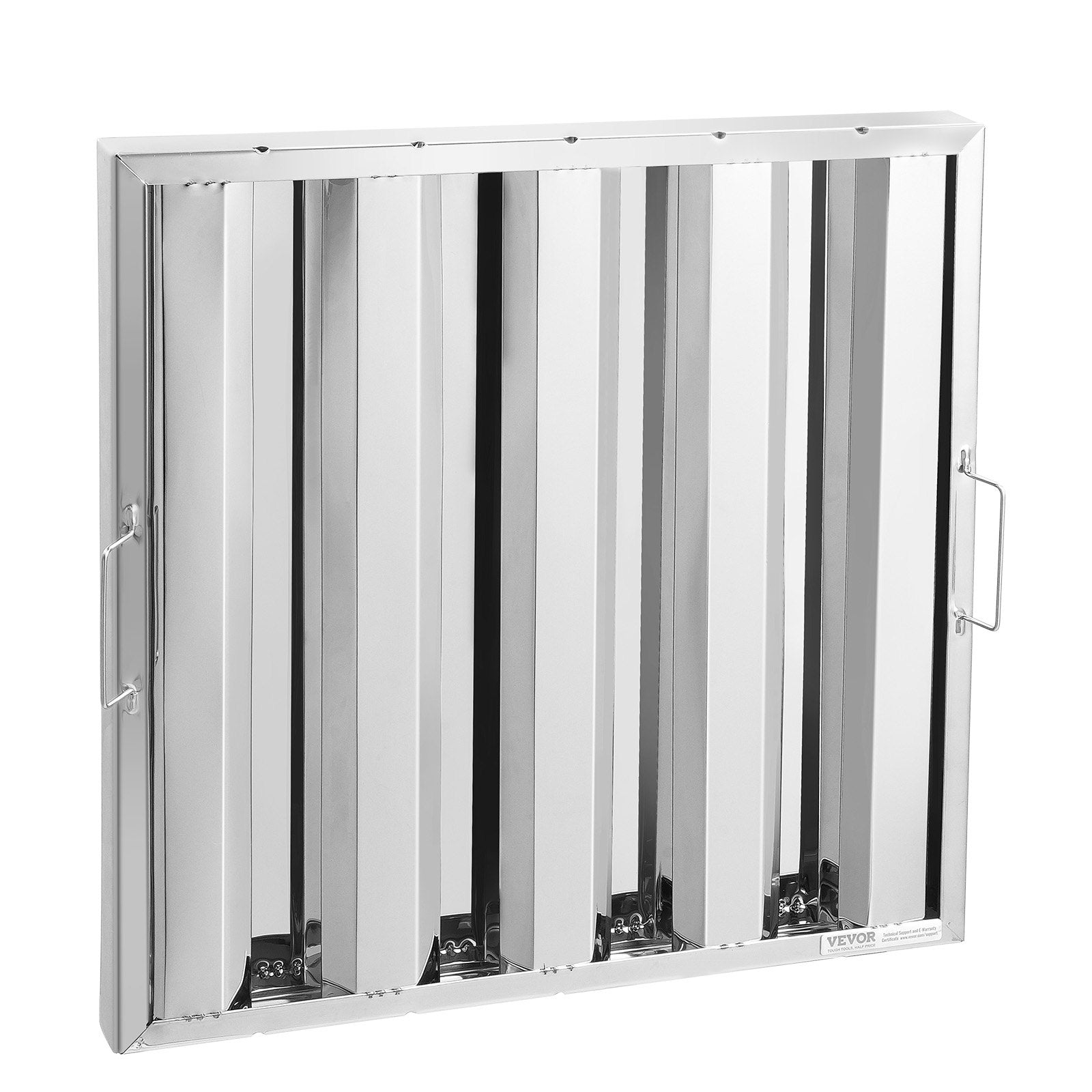 VEVOR 19.5Wx19.5H Inch Commercial Hood Filter Range Hood Baffle Stainless Steel 