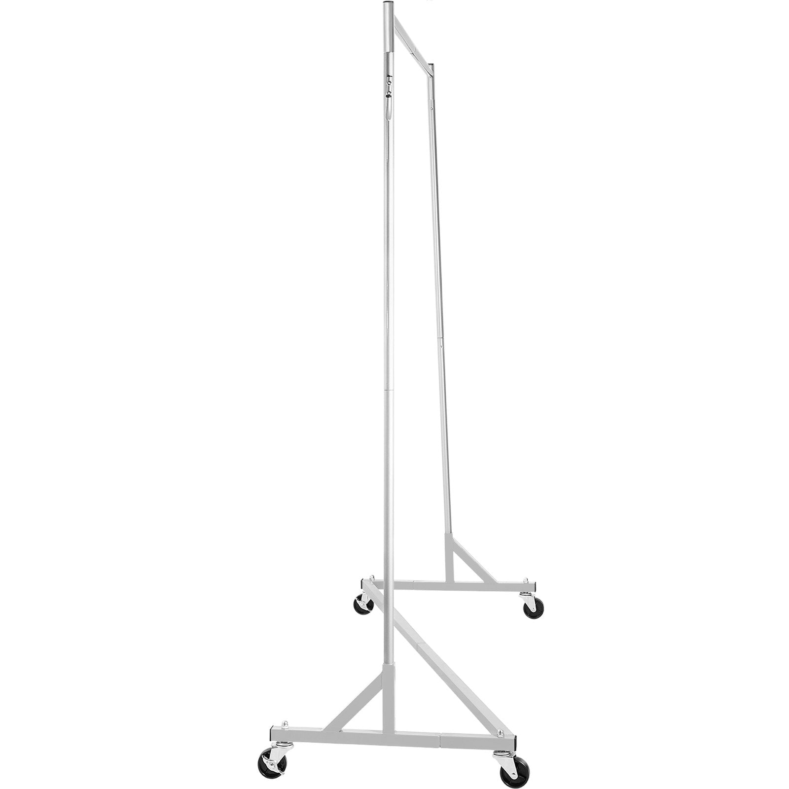 VEVOR Z Rack, Industrial Grade Z Base Garment Rack, Height Adjustable Rolling Z Garment Rack, Sturdy Steel Z Base Clothing Rack w/ Lockable Casters for Home Garment Store Display Commercial Use Silver 