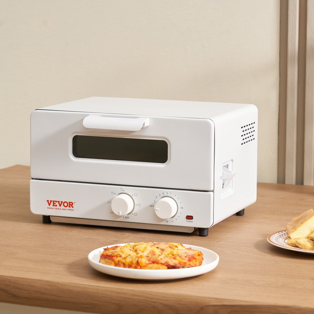 VEVOR Steam Oven Toaster, 12L Countertop Convection Oven, 1300W 5 In 1 Steam Toaster Oven, 7 Cooking Modes Air Fryer Convection Oven Combo with Baking Grill, Ash Tray for Sandwich, Bread, Pizza 