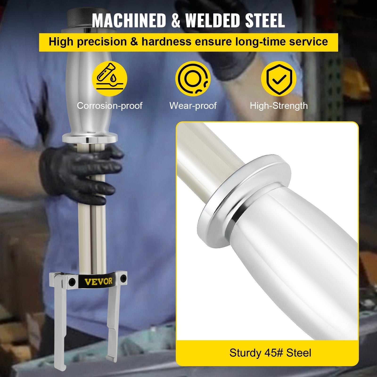 VEVOR Upper Bearing Carrier Puller, with MT0013 Drive Collar Shaft Adapter, Compatible with Yamaha, Johnson, Evinrude, Honda, Mercury, Steel Marine Upper Bearing Puller for Carrier Bearing Removing 