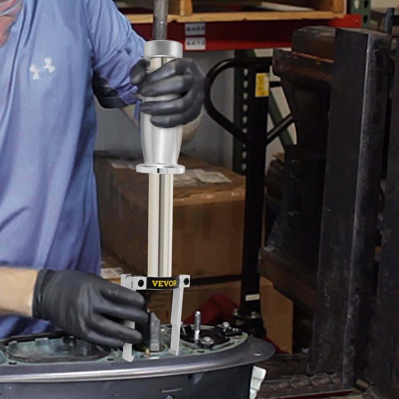 VEVOR Upper Bearing Carrier Puller, with MT0013 Drive Collar Shaft Adapter, Compatible with Yamaha, Johnson, Evinrude, Honda, Mercury, Steel Marine Upper Bearing Puller for Carrier Bearing Removing 