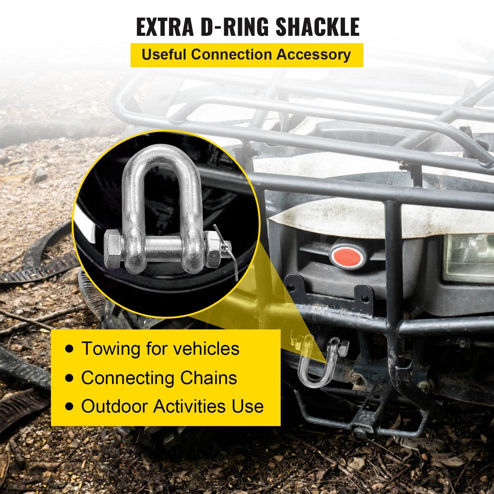 VEVOR J Hook Chain, 5/16 in x 10 ft Bridle Tow Chain, G80 Bridle Transport Chain, Alloy Steel Chain with 2 G70 J Hooks, 9260 Lbs Break Strength Tow Hooks for Trucks, J Hooks Towing Straps 2PCS 
