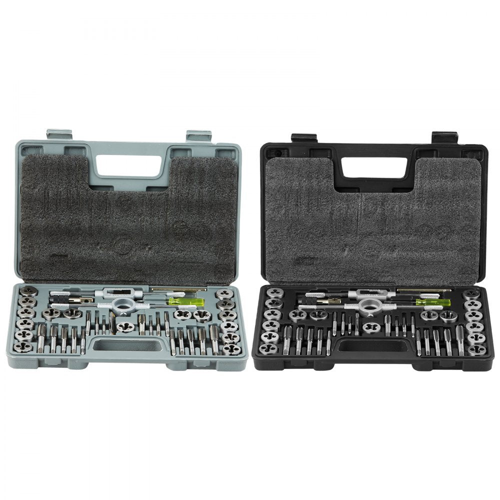 VEVOR Tap and Die Set, 80-Piece Metric and SAE Standard, Bearing Steel Taps and Dies, Essential Threading Tool for Cutting External Internal Threads, with Complete Accessories and Storage Case 