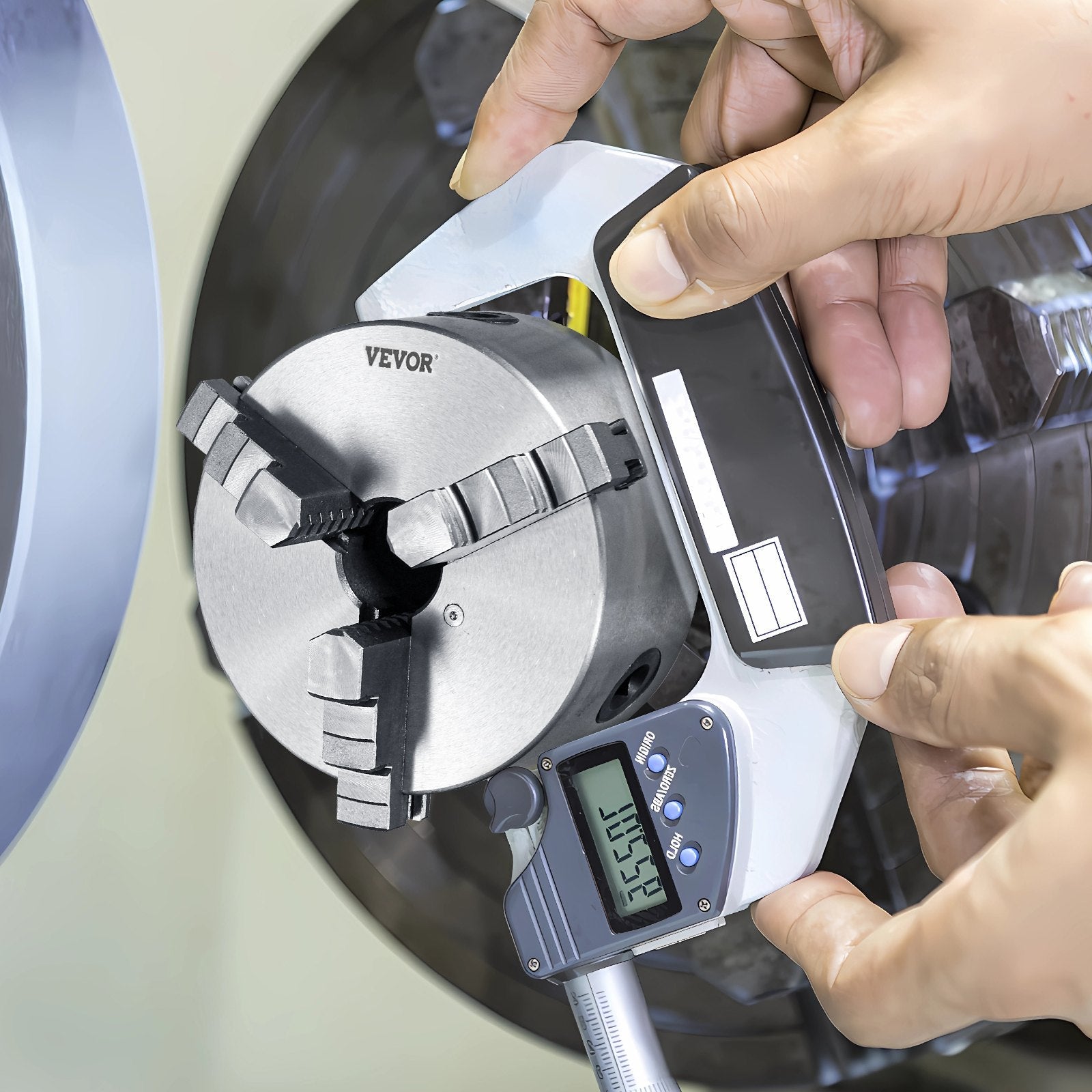 VEVOR 3-Jaw Lathe Chuck, 6'', Self-Centering Lathe Chuck, 0.14- 6.3 in/3.5-160 mm Clamping Range with T-key Fixing Screws Reversible Jaws, for Lathe 3D Printer Machining Center Milling Drilling Machin 