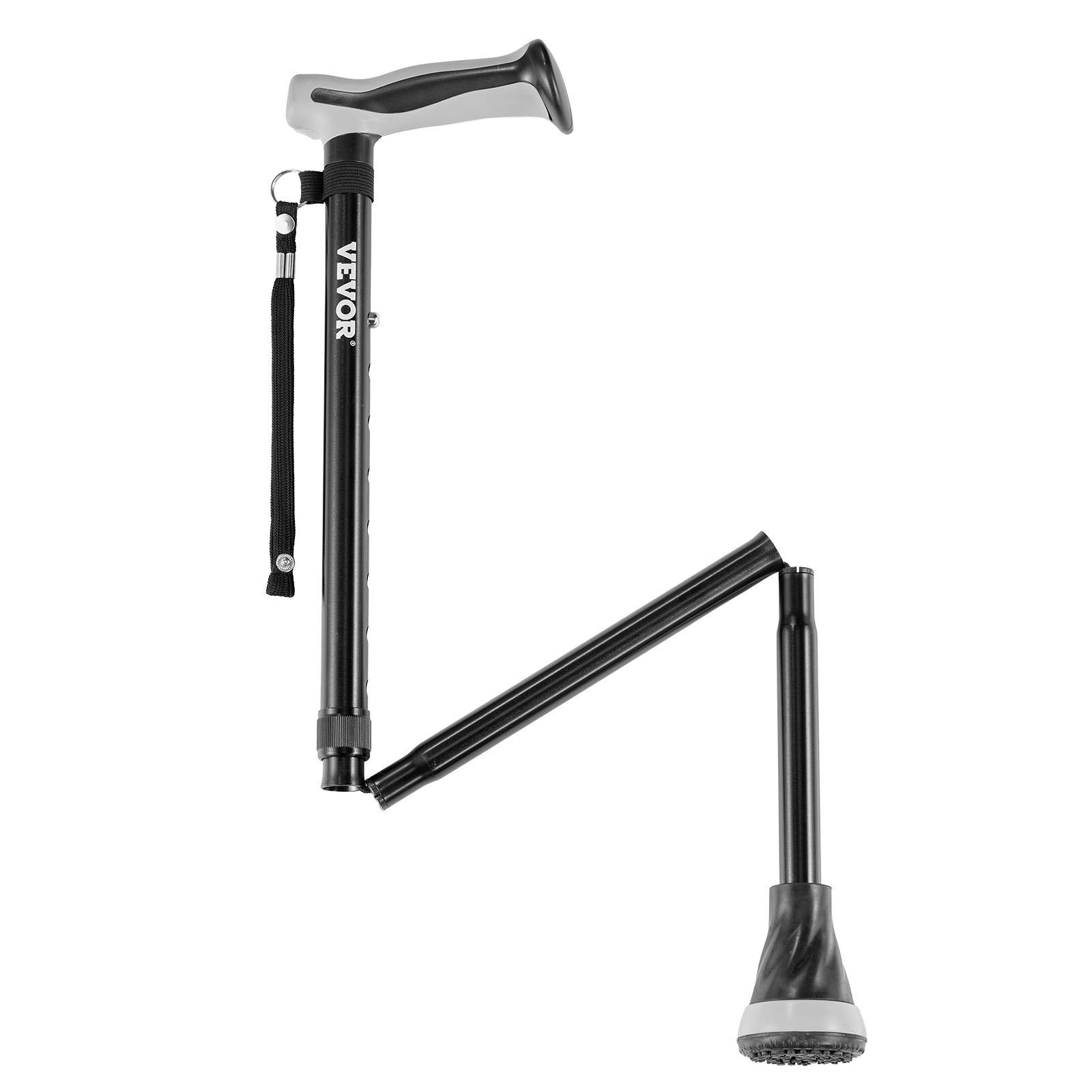 VEVOR Walking Cane for Man Woman Folding Walking Stick 8-Level Adjustable Height 