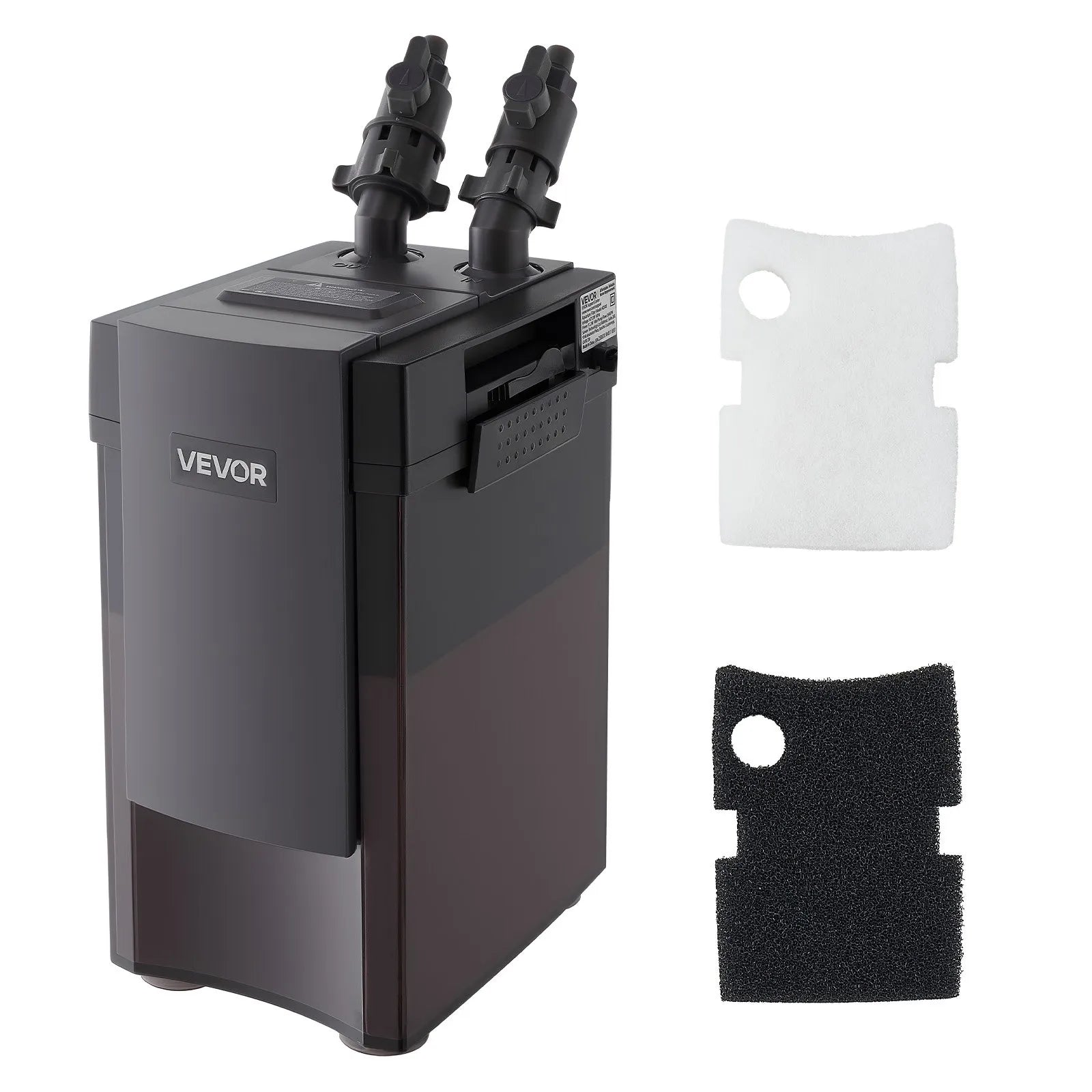 VEVOR 264GPH Canister Filter, 2-Stage External Aquarium Filter with Powerful Pump, Quite Water Circulation Cleaning Machine with Media for Fish Tanks and Aquariums Up to 75 Gallons, for Freshwater 