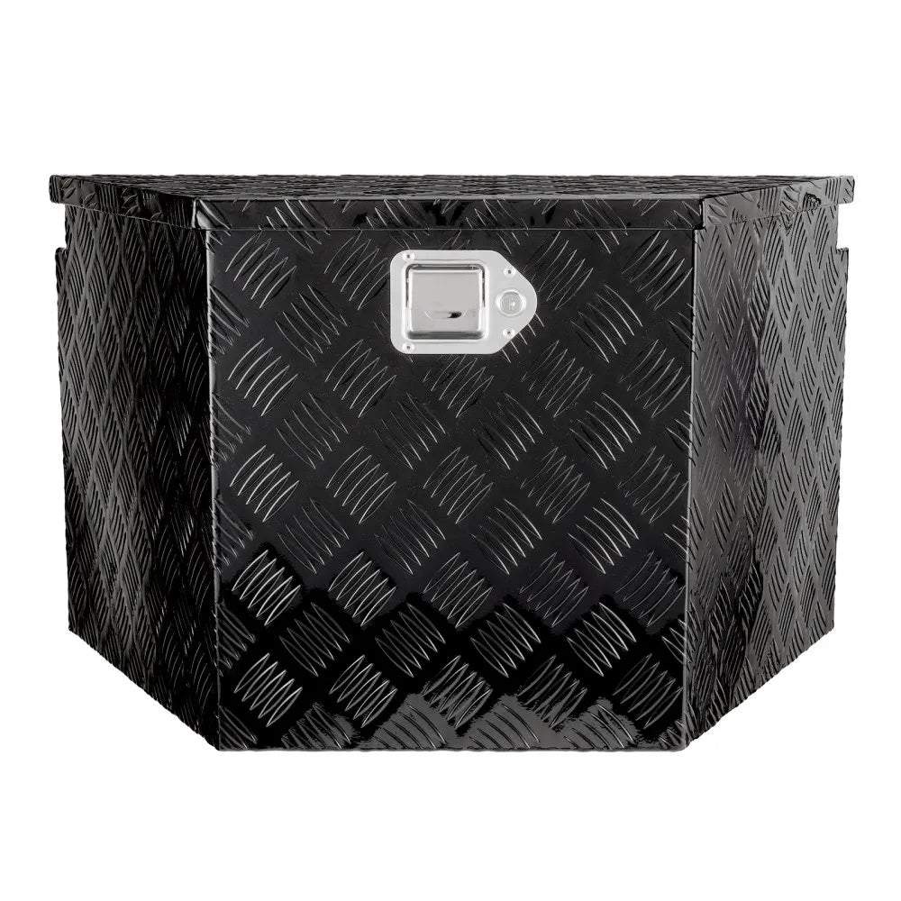 VEVOR Trailer Tongue Box, Aluminum Alloy Diamond Plate Tongue Box Tool Chest, Heavy Duty Trailer Box Storage with Lock and Keys, Utility Trailer Tongue Box for Pickup Truck, RV, Trailer, 39"x16.5"x12"