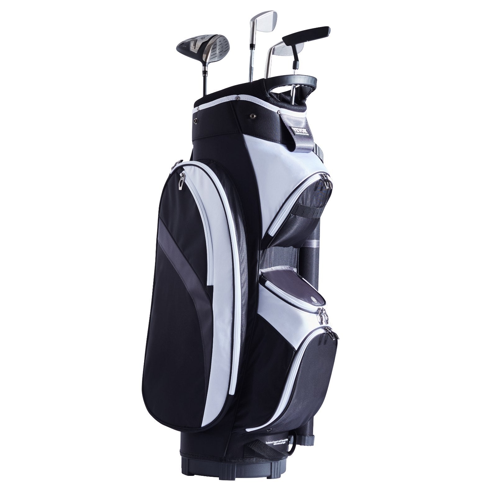 VEVOR Golf Cart Bag with 14 Way Organizer Divider Top, 36” Multiple Pockets Premium Nylon Cart Bag, Durable Golf Bags with Handles & Dust Cover & Detachable Straps for Men & Women, Black Color-Block 
