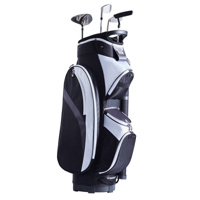 VEVOR Golf Cart Bag with 14 Way Organizer Divider Top, 36” Multiple Pockets Premium Nylon Cart Bag, Durable Golf Bags with Handles & Dust Cover & Detachable Straps for Men & Women, Black Color-Block 