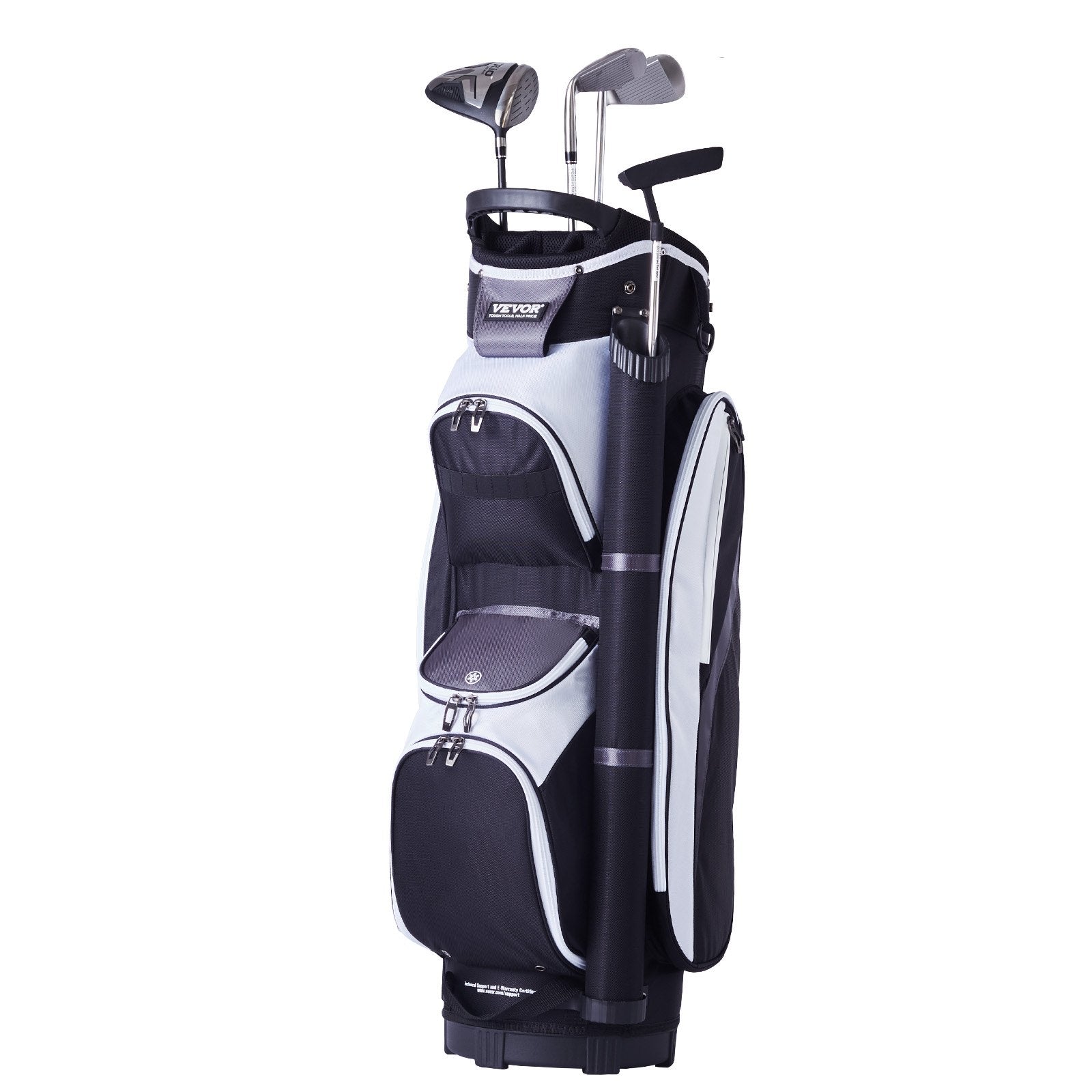 VEVOR Golf Cart Bag with 14 Way Organizer Divider Top, 36” Multiple Pockets Premium Nylon Cart Bag, Durable Golf Bags with Handles & Dust Cover & Detachable Straps for Men & Women, Black Color-Block 