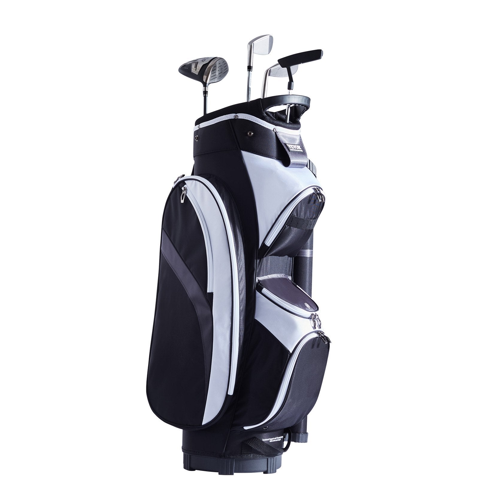 VEVOR Golf Cart Bag with 14 Way Organizer Divider Top, 36” Multiple Pockets Premium Nylon Cart Bag, Durable Golf Bags with Handles & Dust Cover & Detachable Straps for Men & Women, Black Color-Block 