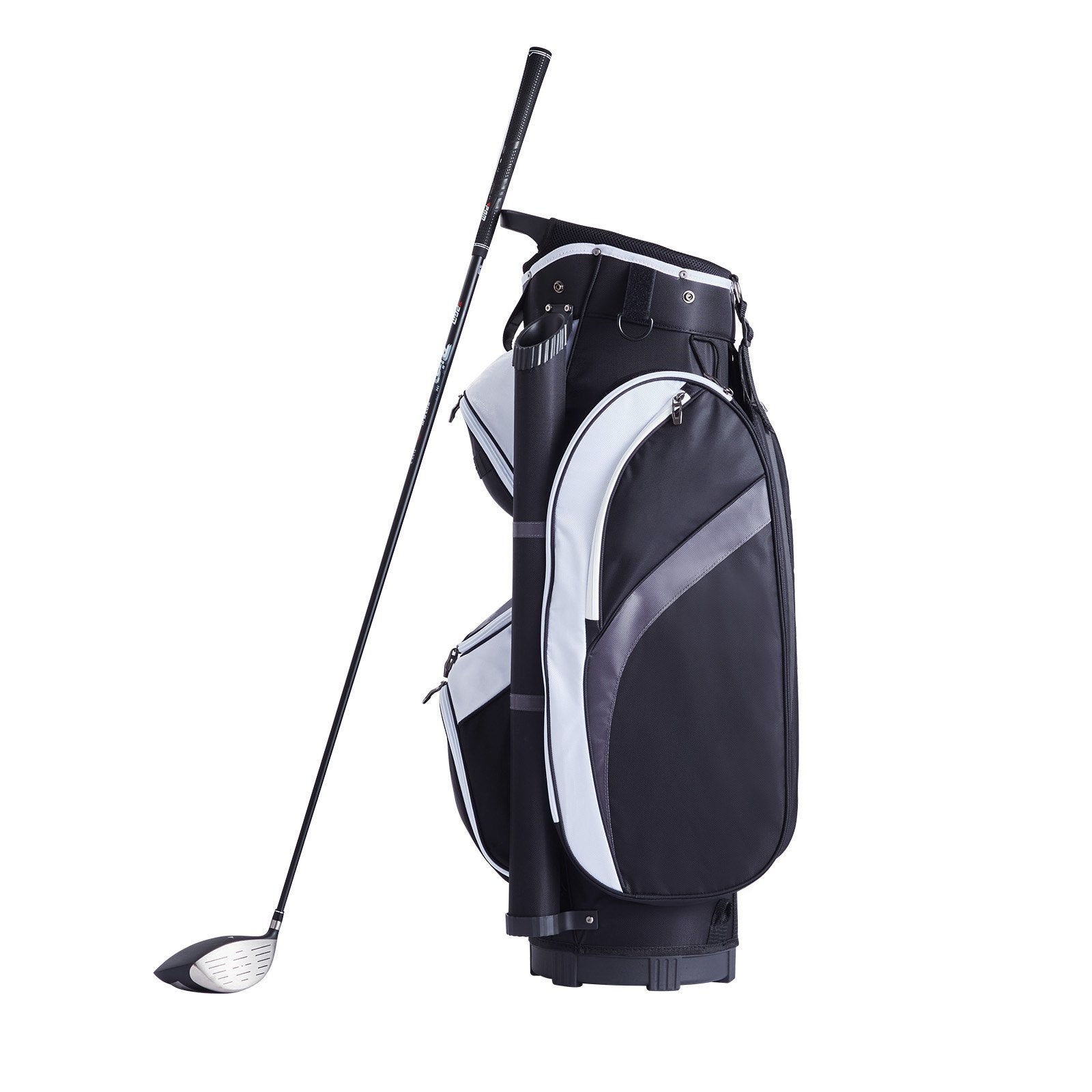 VEVOR Golf Cart Bag with 14 Way Organizer Divider Top, 36” Multiple Pockets Premium Nylon Cart Bag, Durable Golf Bags with Handles & Dust Cover & Detachable Straps for Men & Women, Black Color-Block 