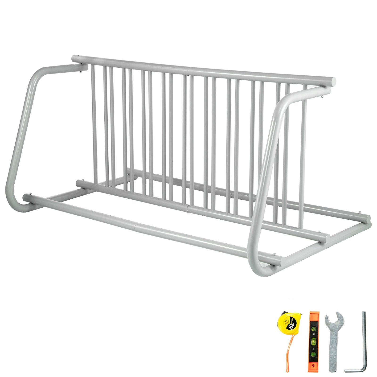 Floor Bike Rack 10 Holders Dual-side Storage Stand For Garages Streets Yards 