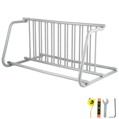 Floor Bike Rack 10 Holders Dual-side Storage Stand For Garages Streets Yards 