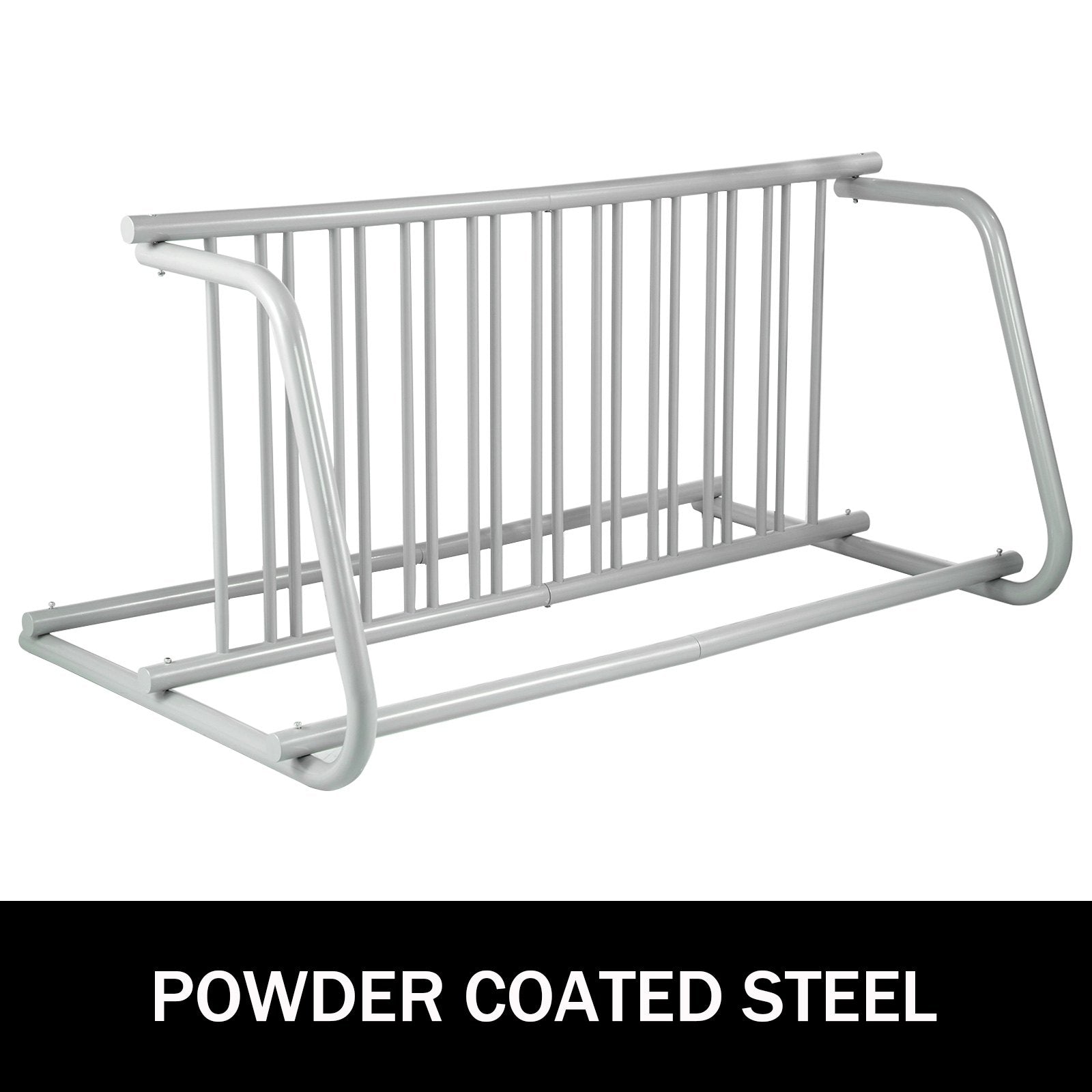 Floor Bike Rack 10 Holders Dual-side Storage Stand For Garages Streets Yards 