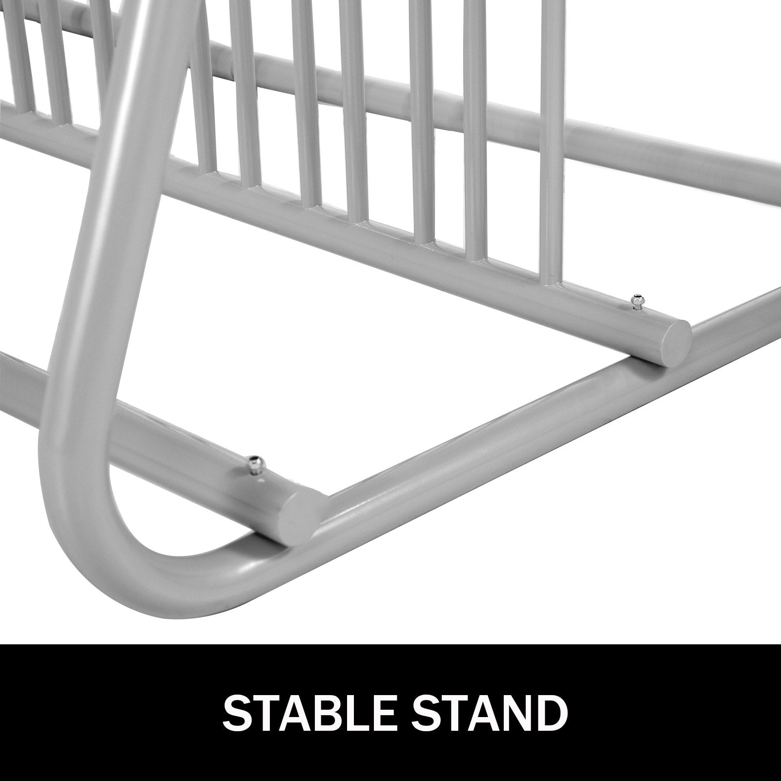 Floor Bike Rack 10 Holders Dual-side Storage Stand For Garages Streets Yards 