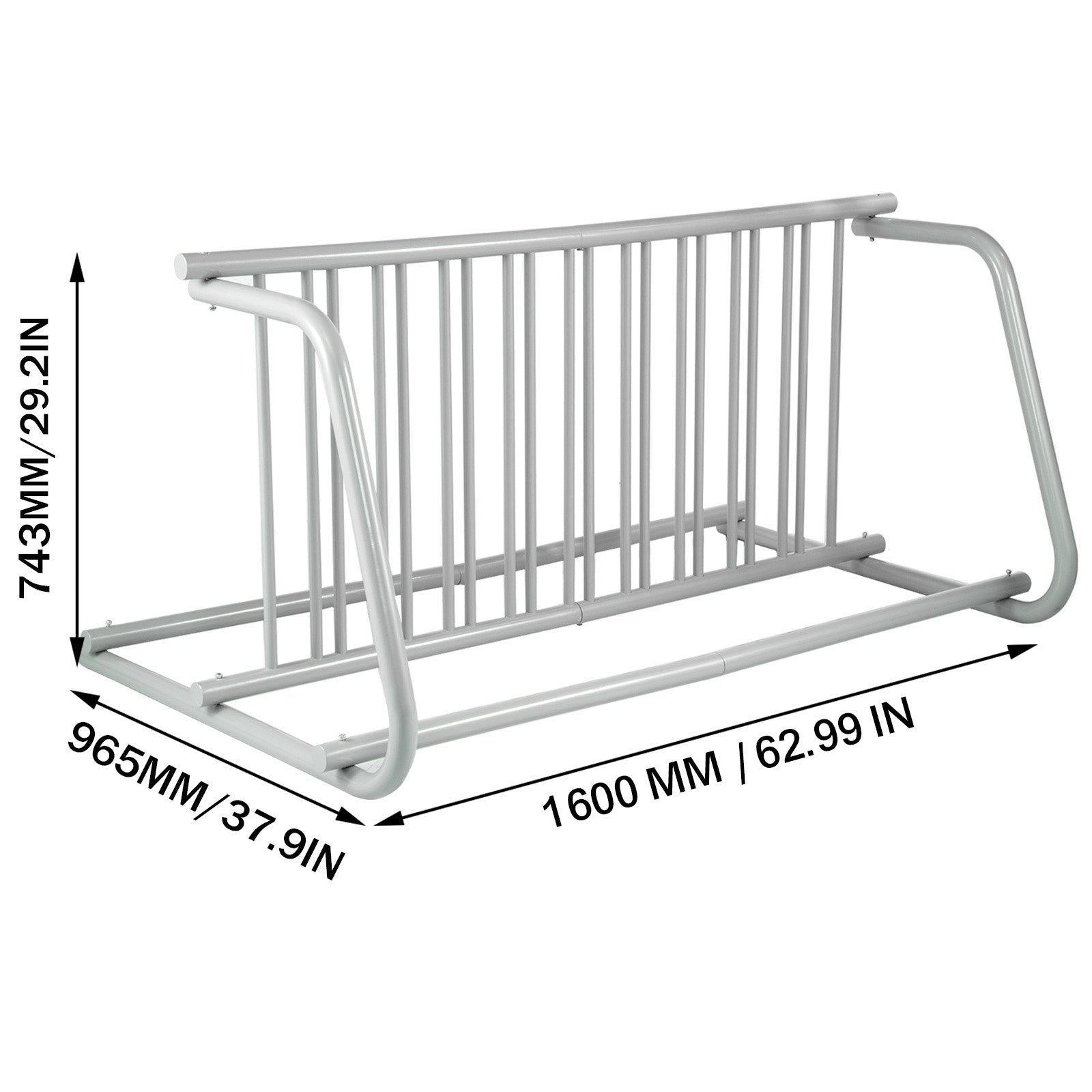 Floor Bike Rack 10 Holders Dual-side Storage Stand For Garages Streets Yards 
