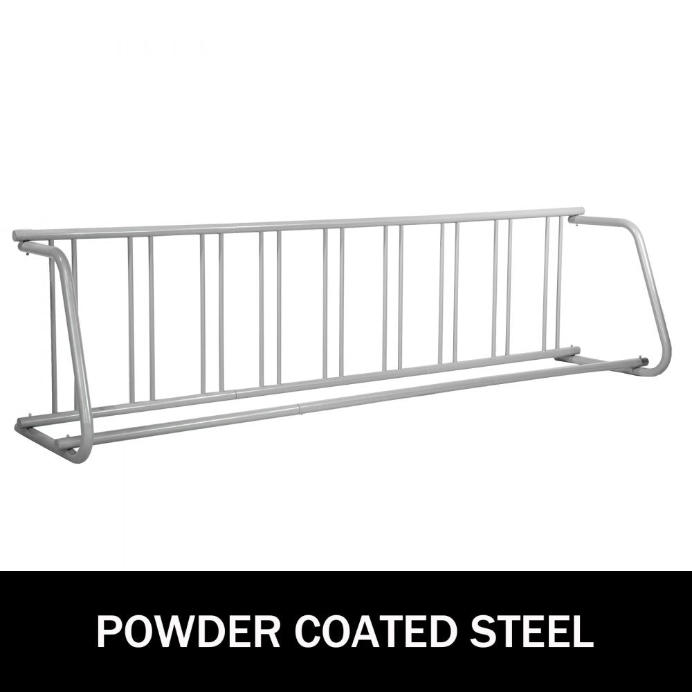 VEVOR Floor Bike Rack 9 Holders,All-Steel Grid Bike Rack 111\" Length,Single-side Storage Stand,For Garages Streets Yards 