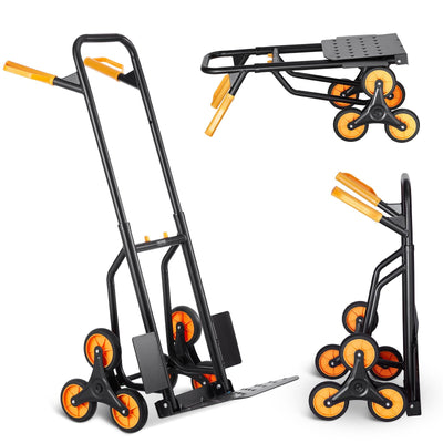 VEVOR Stair Climbing Cart Heavy Duty Folding Hand Truck Dolly 440 lbs 6 Wheels 